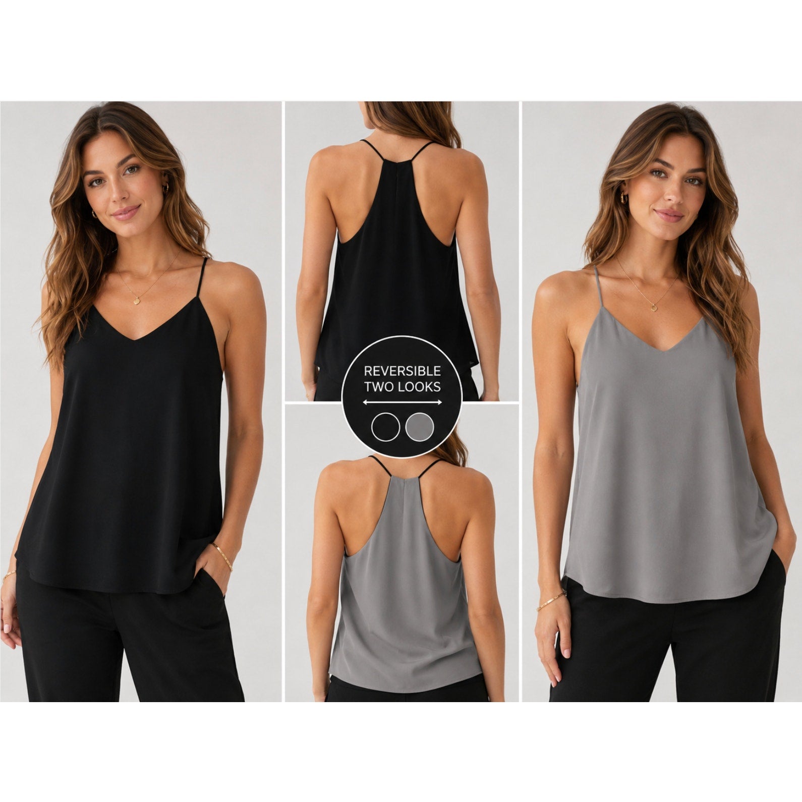 Express Corporate Reversible Racerback Tank Top Size Small