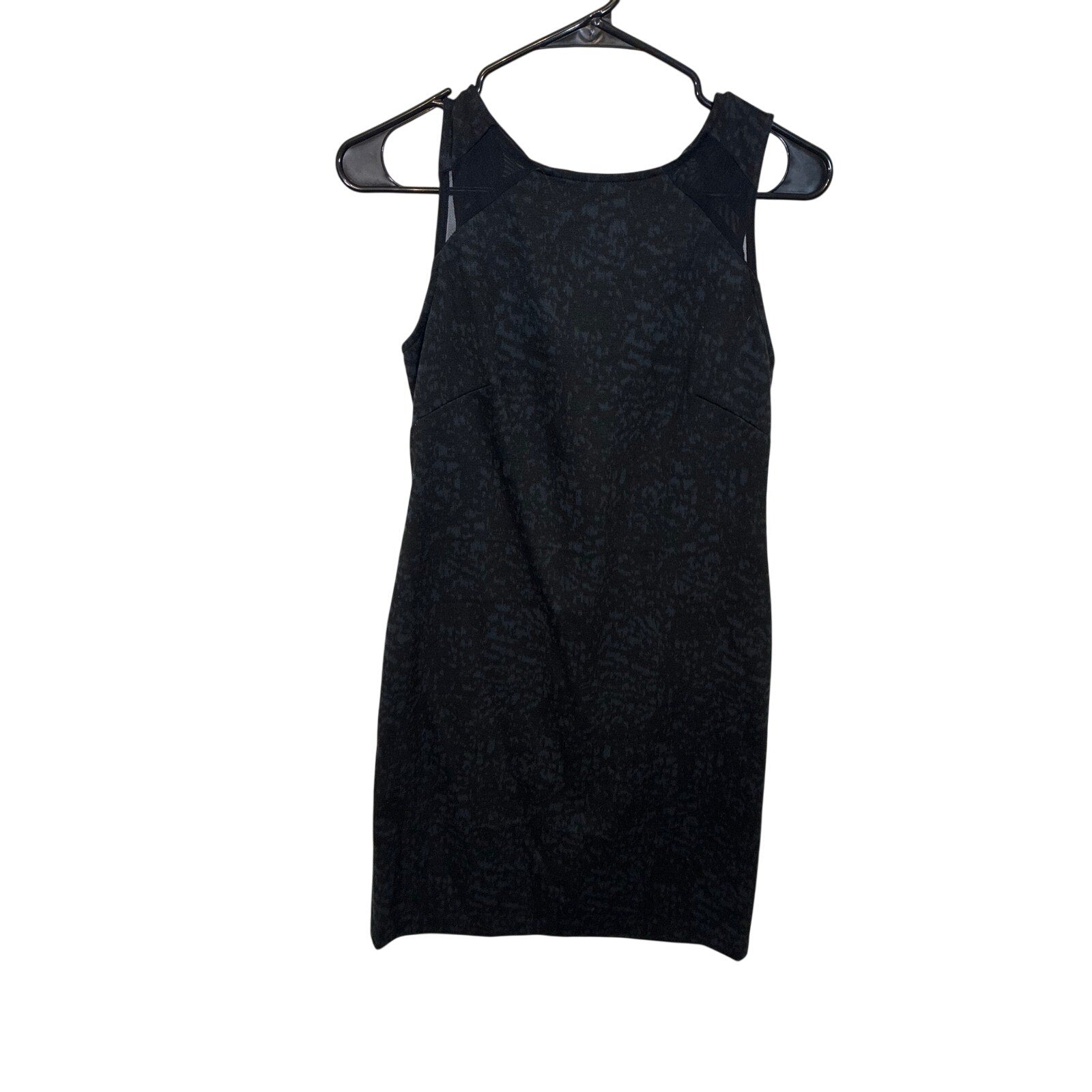 Y2K Banana Republic Black Mesh Panel Sheath Dress 6P Elegant Cocktail Event