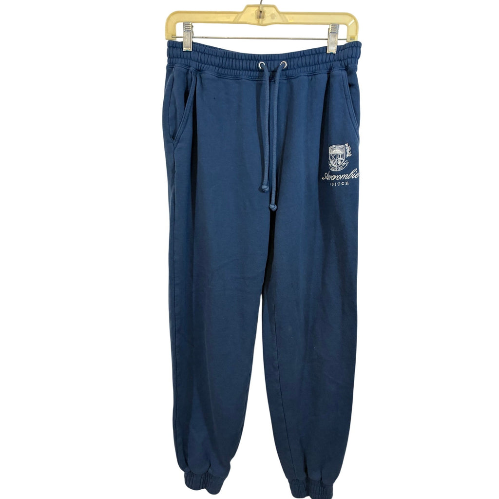 Abercrombie Blue Joggers Womens Small Academia Cozy Minimalist Lounge Sweatpants