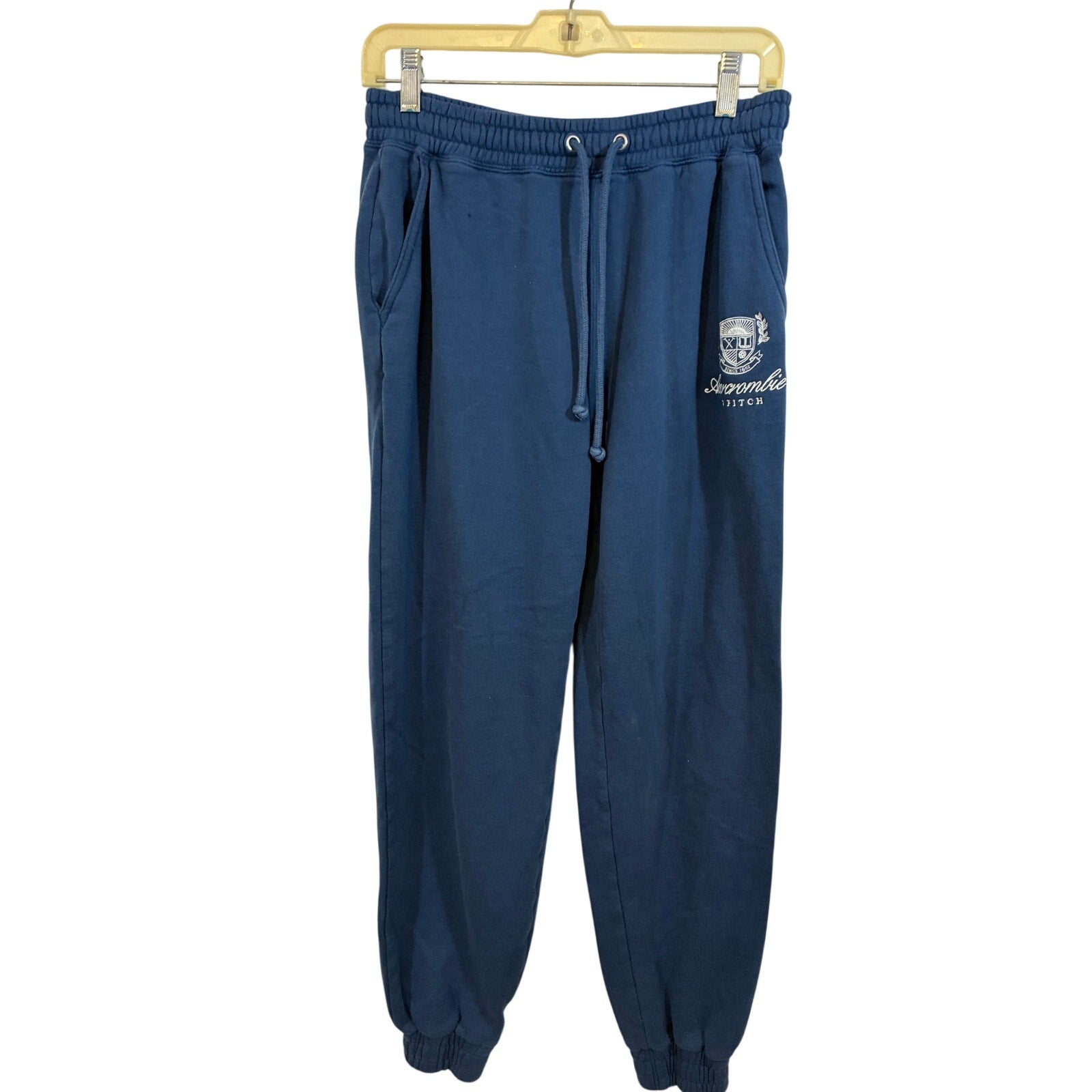 Abercrombie Blue Joggers Womens Small Academia Cozy Minimalist Lounge Sweatpants