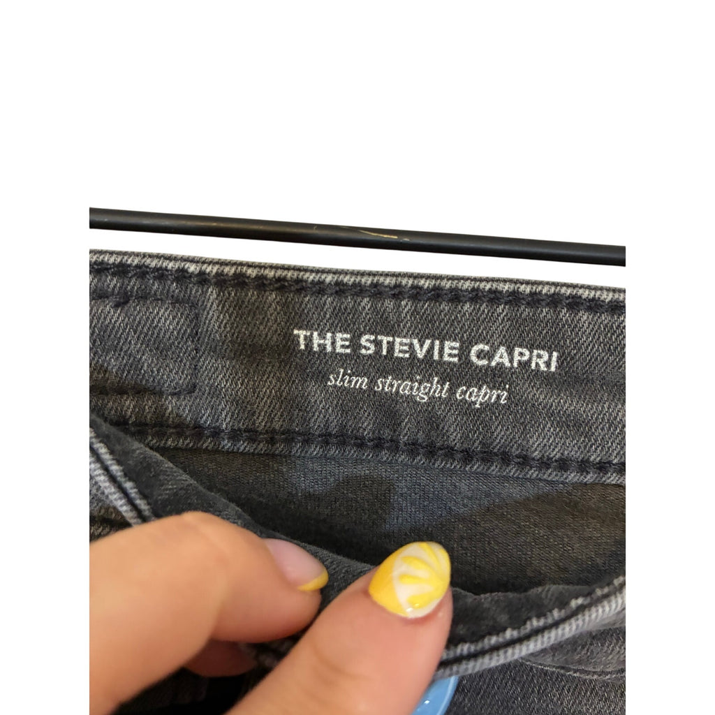 AG Adriano Goldschmied Stevie Capri Faded Black Cropped Skinny Jeans 28 Goth Emo