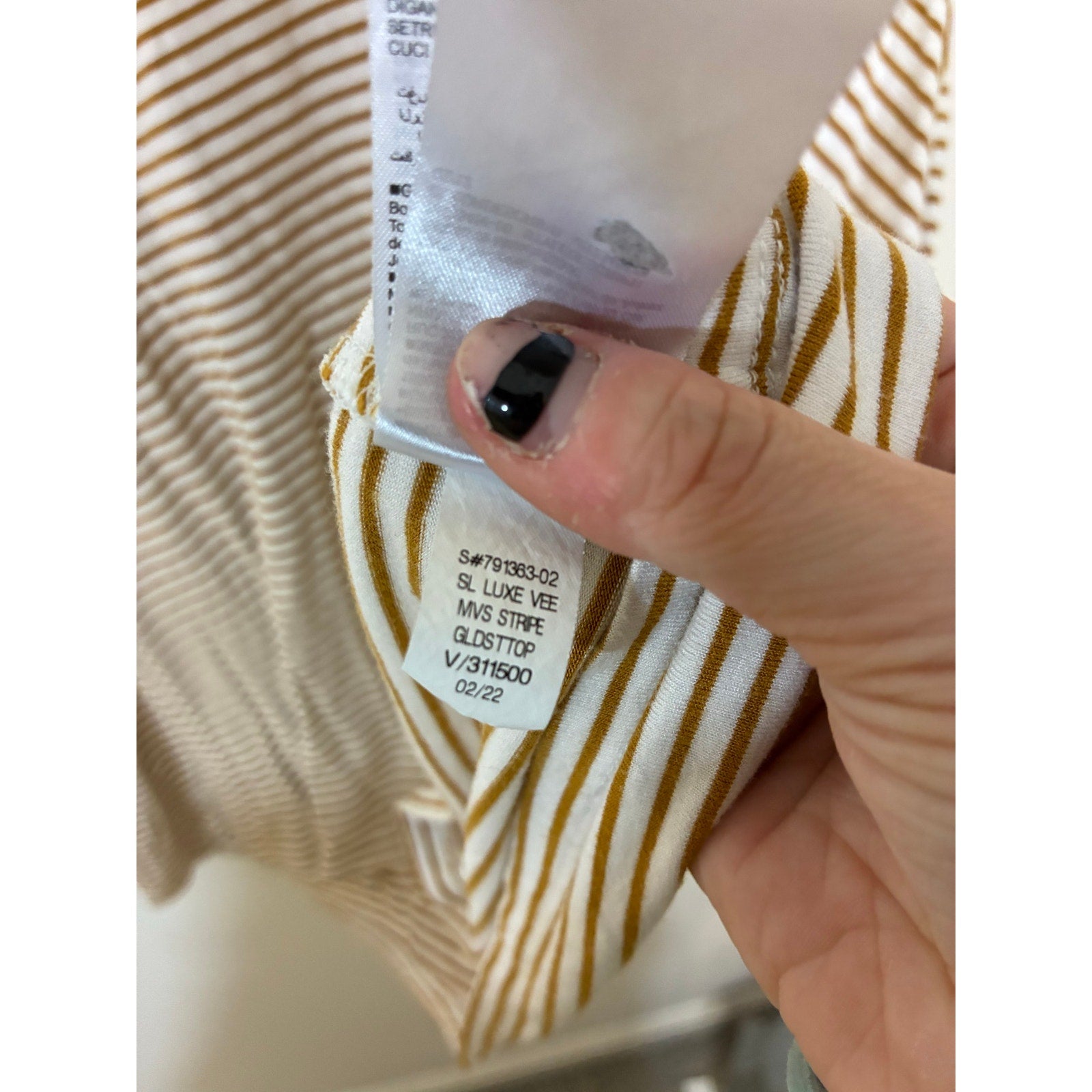 Old Navy Luxe Swing Tank Top Womens XL Striped Jersey Knit V-Neck Casual