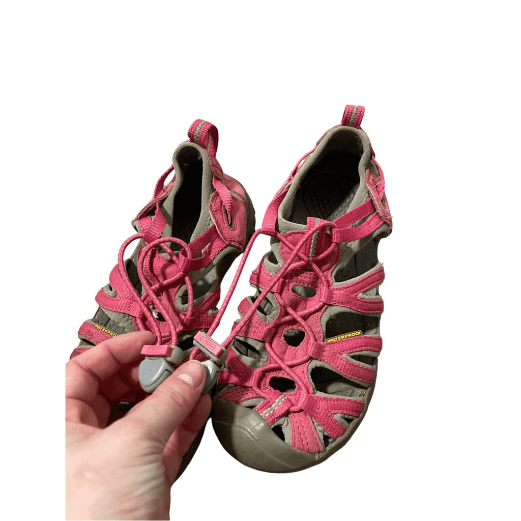 Keen Brown Pink Kids Newport H2 Pink Waterproof Gore Core Utility Hiking Boots