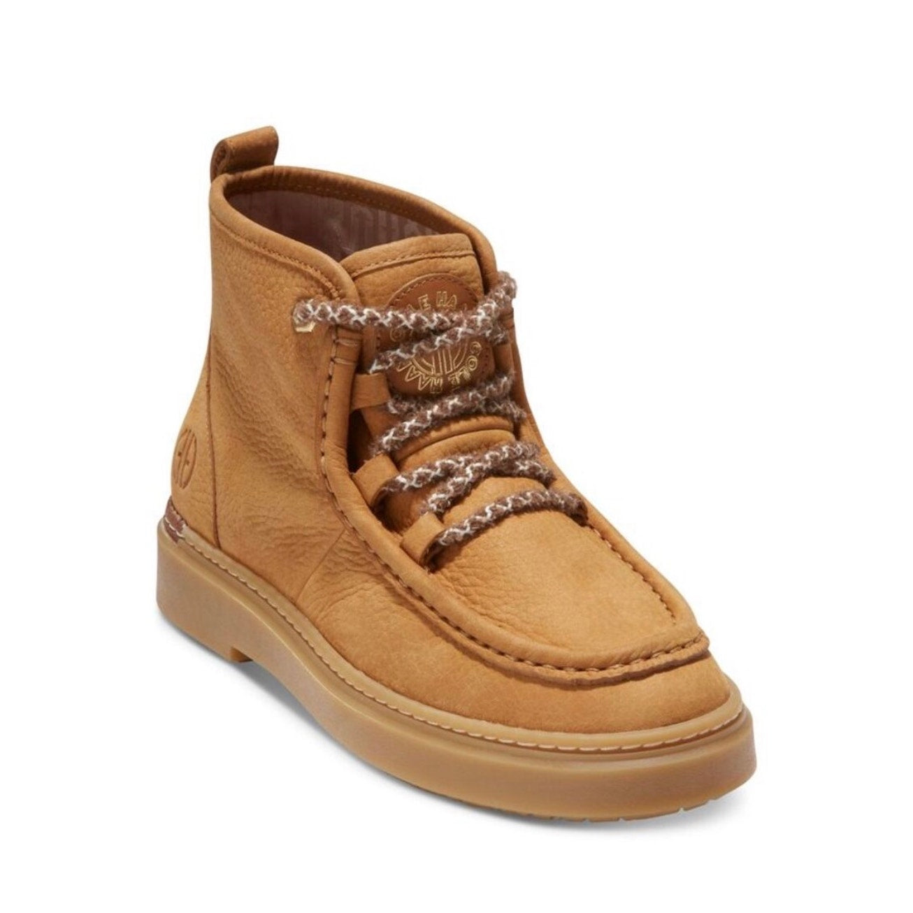 Cole Haan Womens Light Amber Brown Leather Chukka Boots Lace Up Round Toe 8B