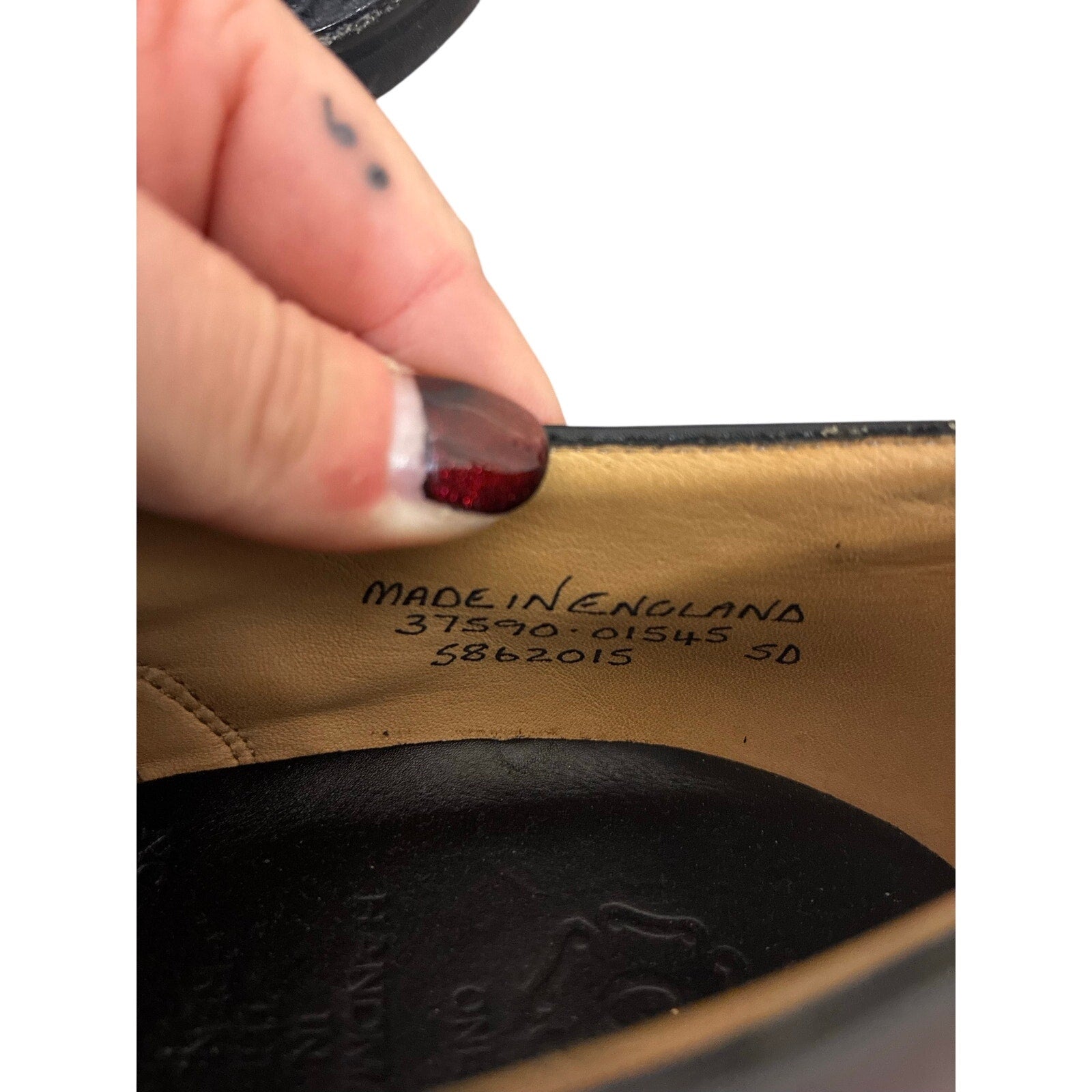 Grenson Black Leather Monk Strap Loafers Women US 7.5 UK 5 Made England Lug Sole