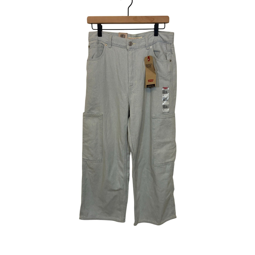 NWT Levi’s Ribcage Straight Ankle Super High Rise Light Baggy Carpenter Cargo 29