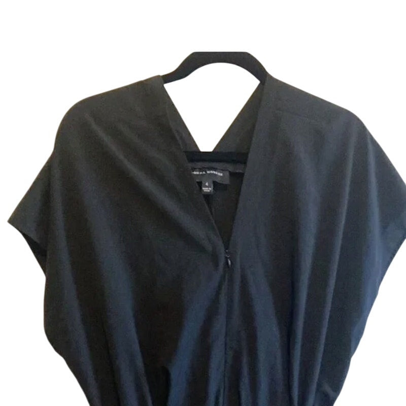 Donna Morgan All Black Elegant Balloon Sleeve Fitted Feminine Modest Jumper