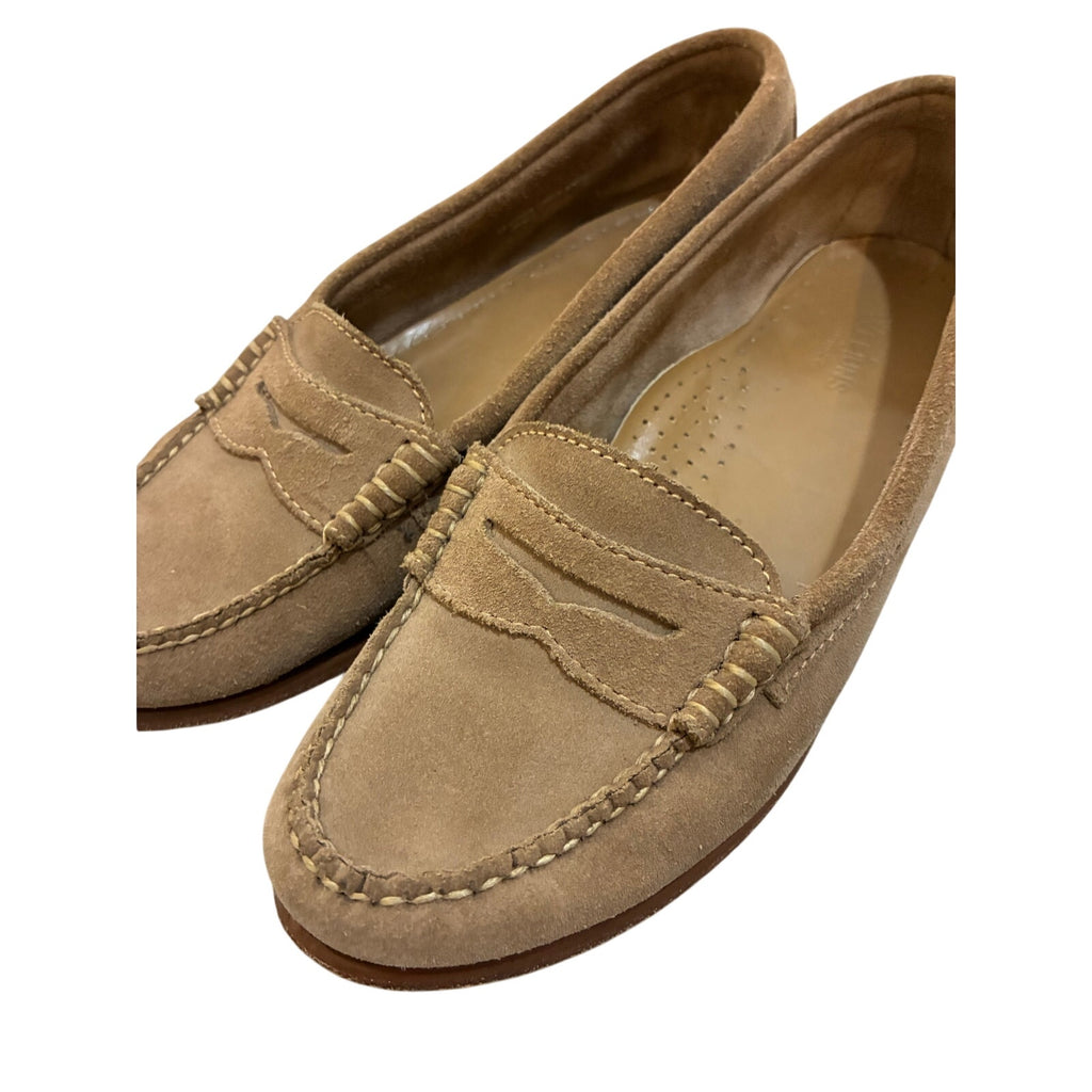 Womens Whitney Weejuns Penny Suede Loafer Sand Old Money Quiet Luxury 8.5 Preppy