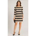 L.K.Bennett Claudine Black Cream Lace Striped Formal Dress 2 Event Corporate