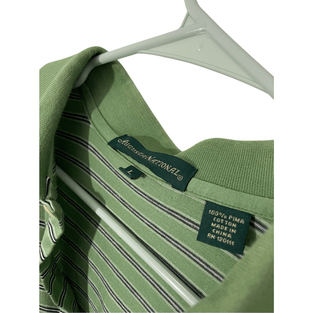 Master's Collection Augusta National Flag Men's Striped Polo Golf Sportswear