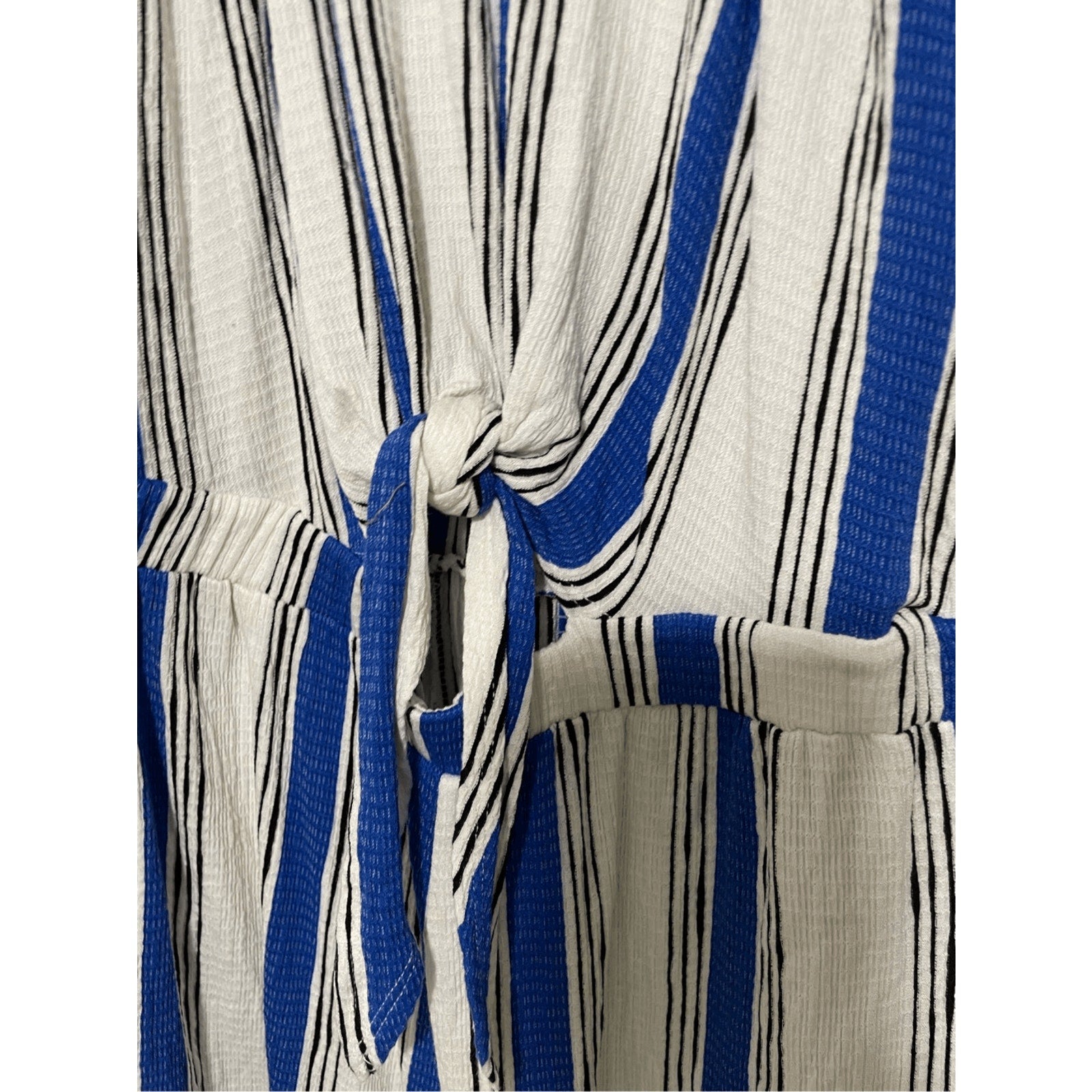 Women's Lovetree Beachcore Lagenlook Coastal Grandma Beachy Stripe Romper SZ M