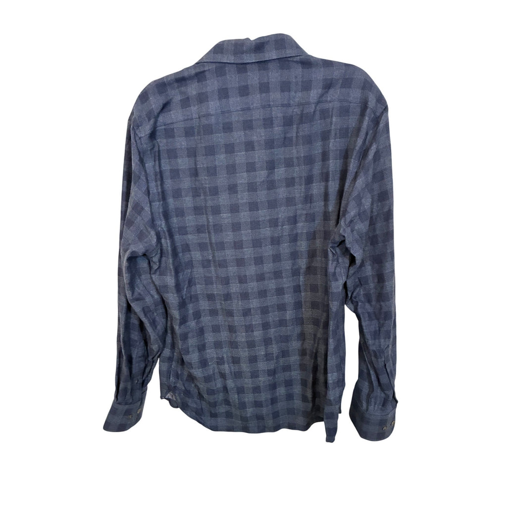 Joseph Abboud Cashmere Blend Plaid Button Down Shirt L Trucker Farmer Gorpcore