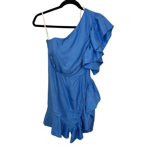 Bardot Lucia Frill One-Shoulder Dress Marina Blue 4 Event Corporate Wedding