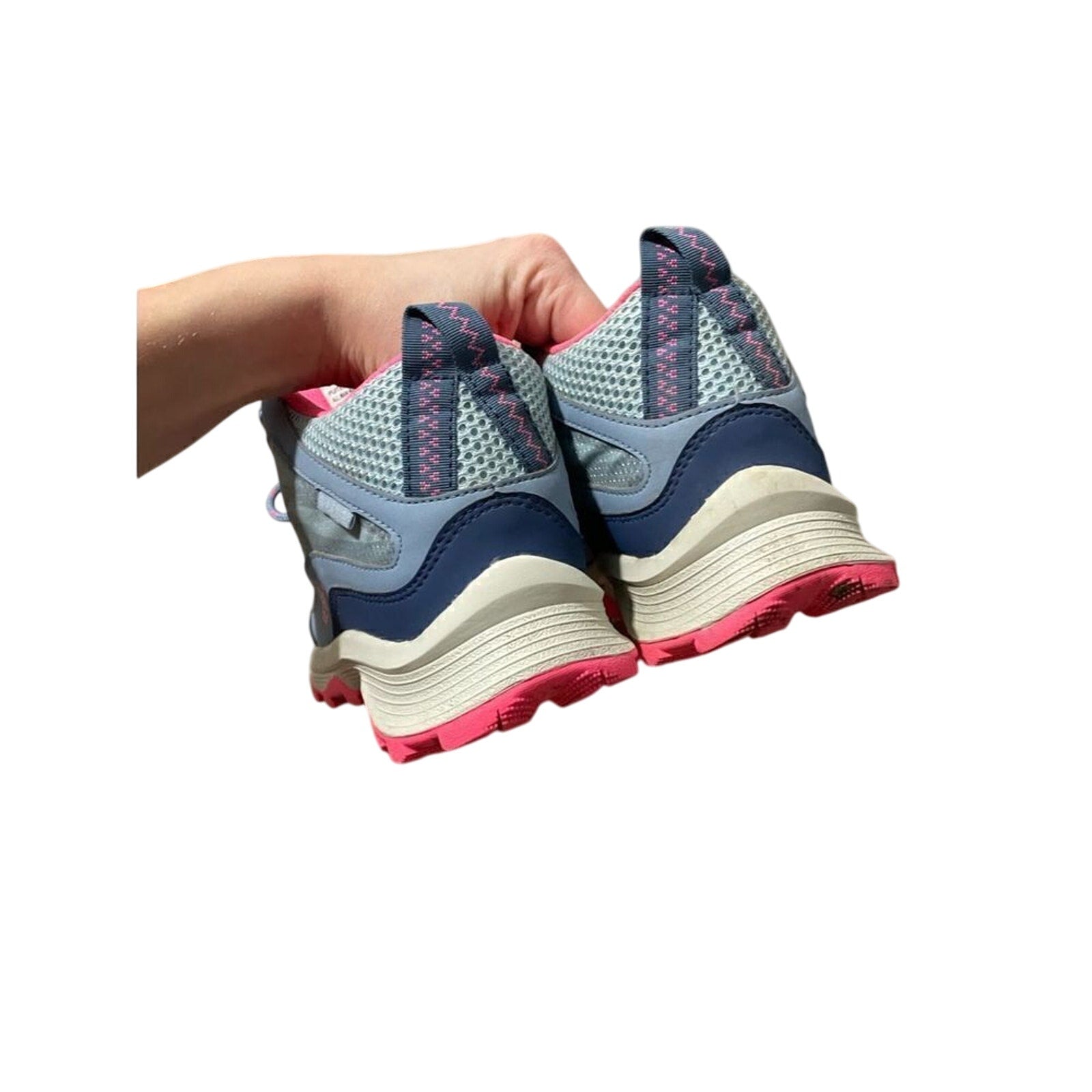 Merrell Dusty Blue Coral Women's Moab Waterproof Boot  Hiking Utility Sz 5
