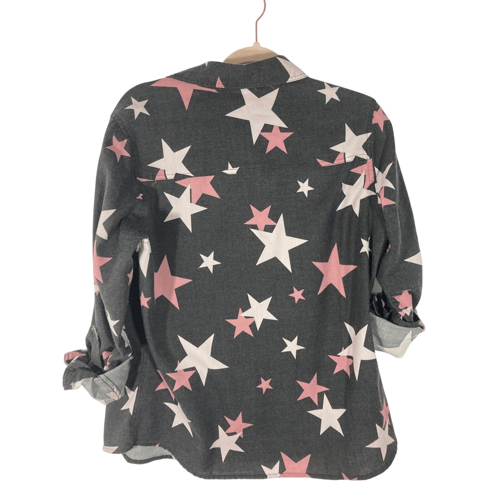 Torrid Star Spangle Flannel Novelty Print Plus Button Up Shirt Casual Western 00