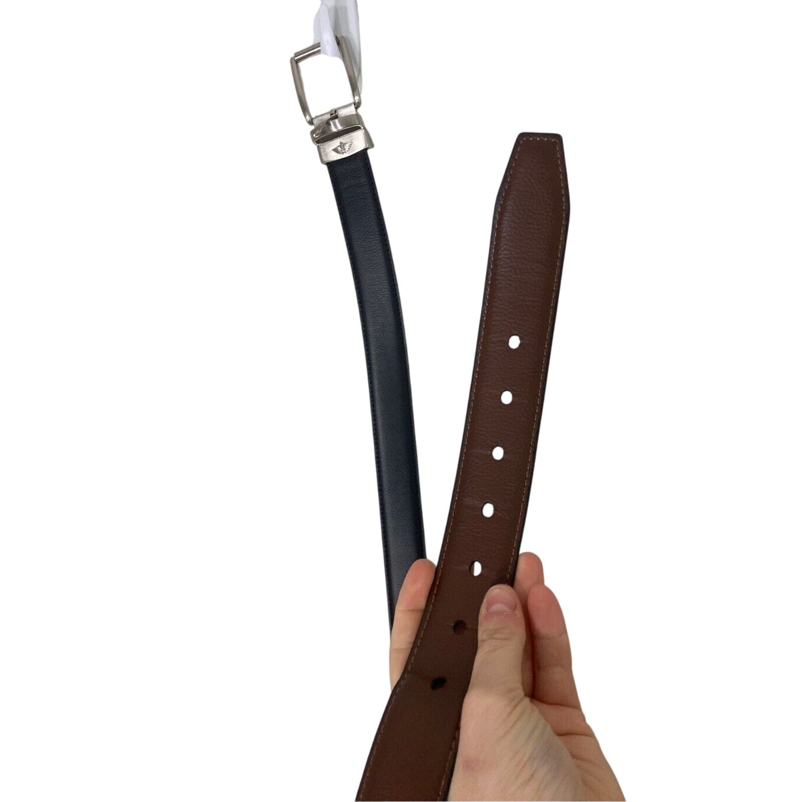 Dockers Men's 2X (46-48) Black Genuine Leather Old Money Quiet Luxury Belt