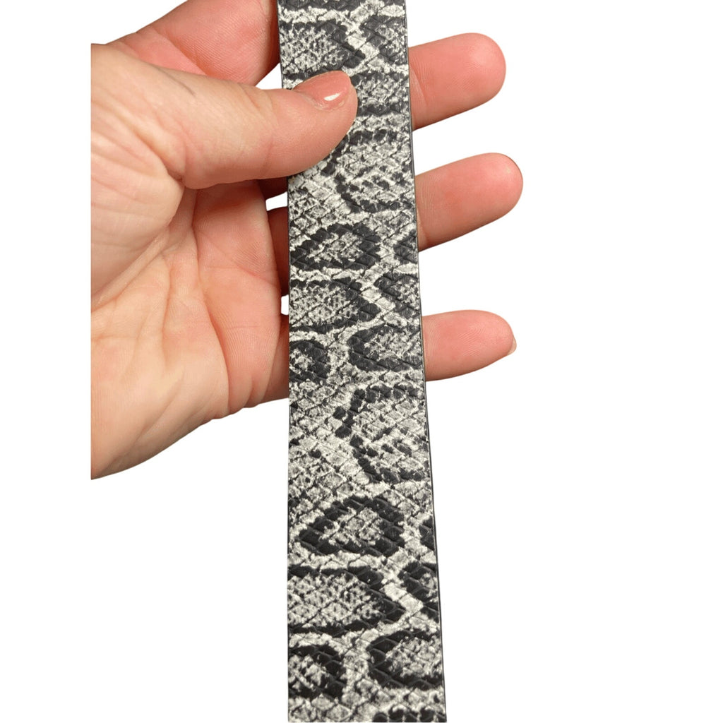 Faux Leather Chromatic Snake Skin Belt Western Retro Costume Art Deco One Size