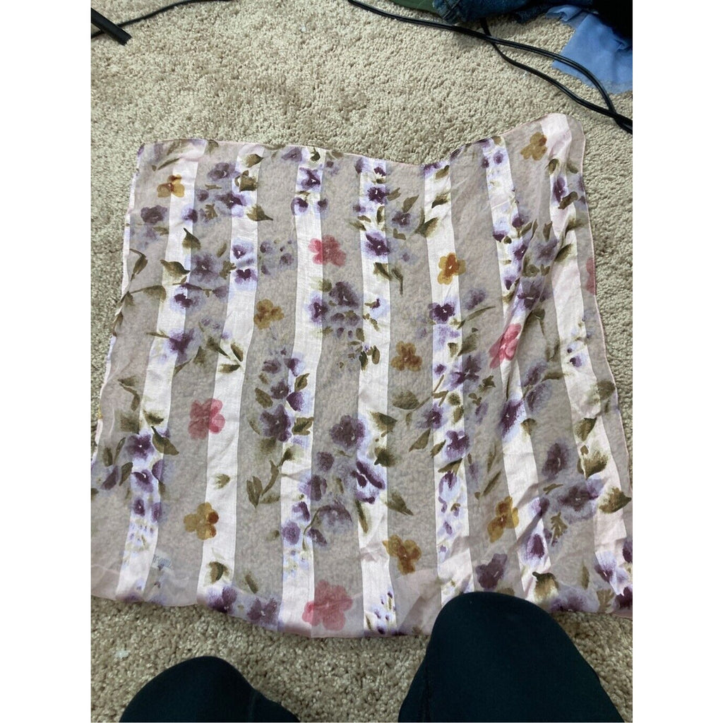 Baby Doll Floral Bloomcore Dainty Striped Women's Hair Piece Scarf