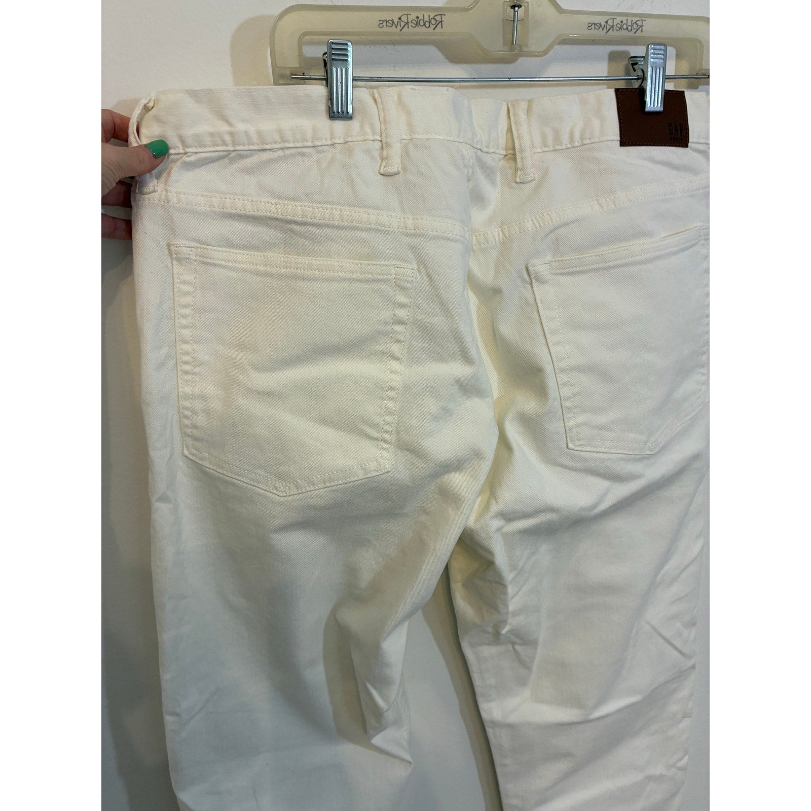 Gap Slim White Jeans 36x34 Men's Denim Pants Classic 5 Pocket Casual Streetwear