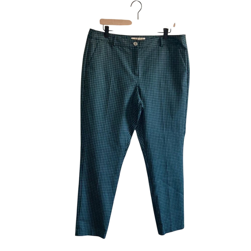 Michael Kors Gingham Dark Academia Preppy Straight Houndstooth Cropped Slacks