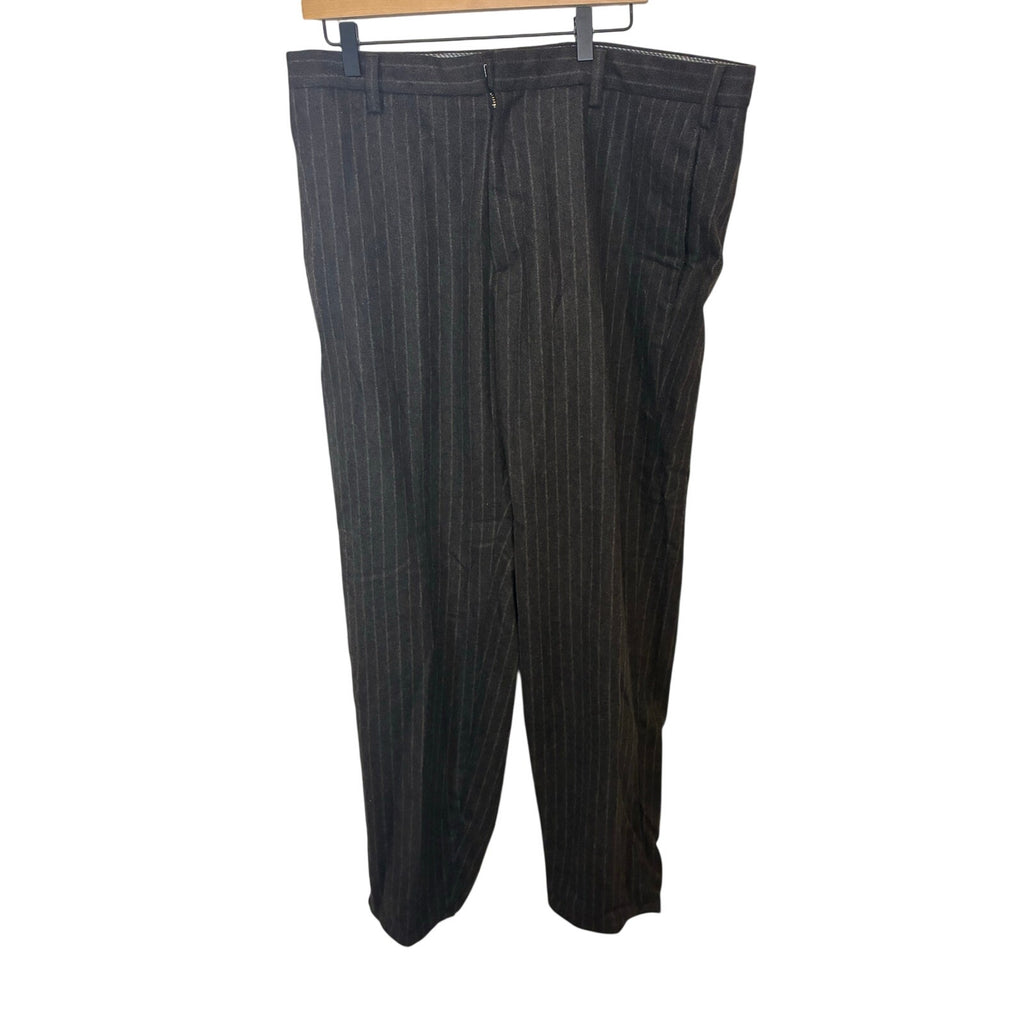 Gap Mens Wool Dress Pants Flat Front Striped Trousers Business Office 38x32