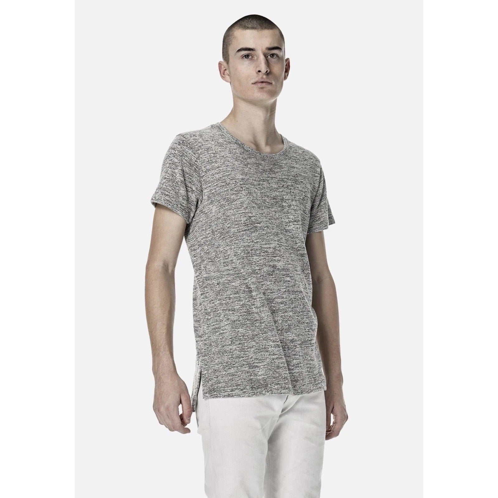 John Elliott Co-Mix Mercer Tee Gray Mens XXL Size 5 Luxury Minimalist T-Shirt