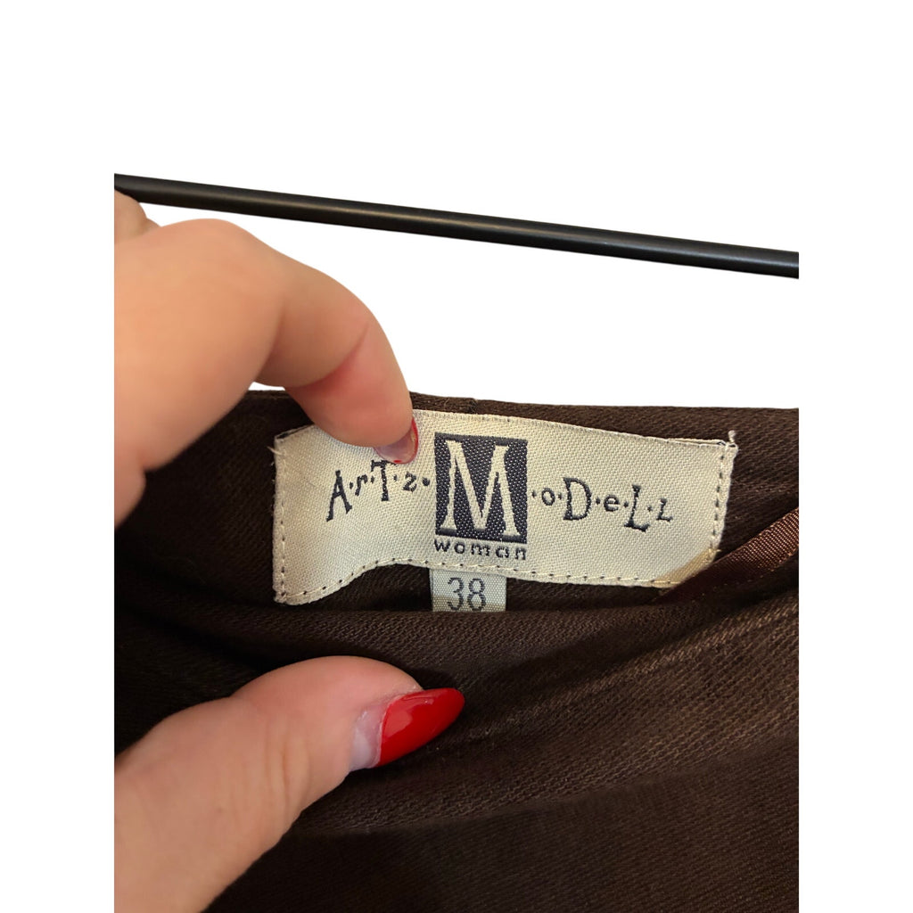 Artz Model SZ 38 Chocolate Espresso Brown Modern Minimalist Indie Retro Pleated