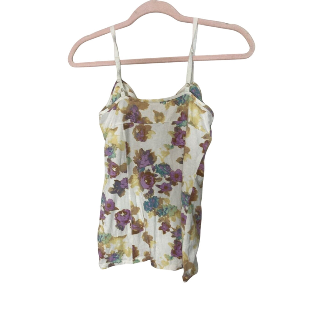 Decree Y2K Floral Tank Top Womens L Bloomcore Adjustable Straps 90s Bratz Style
