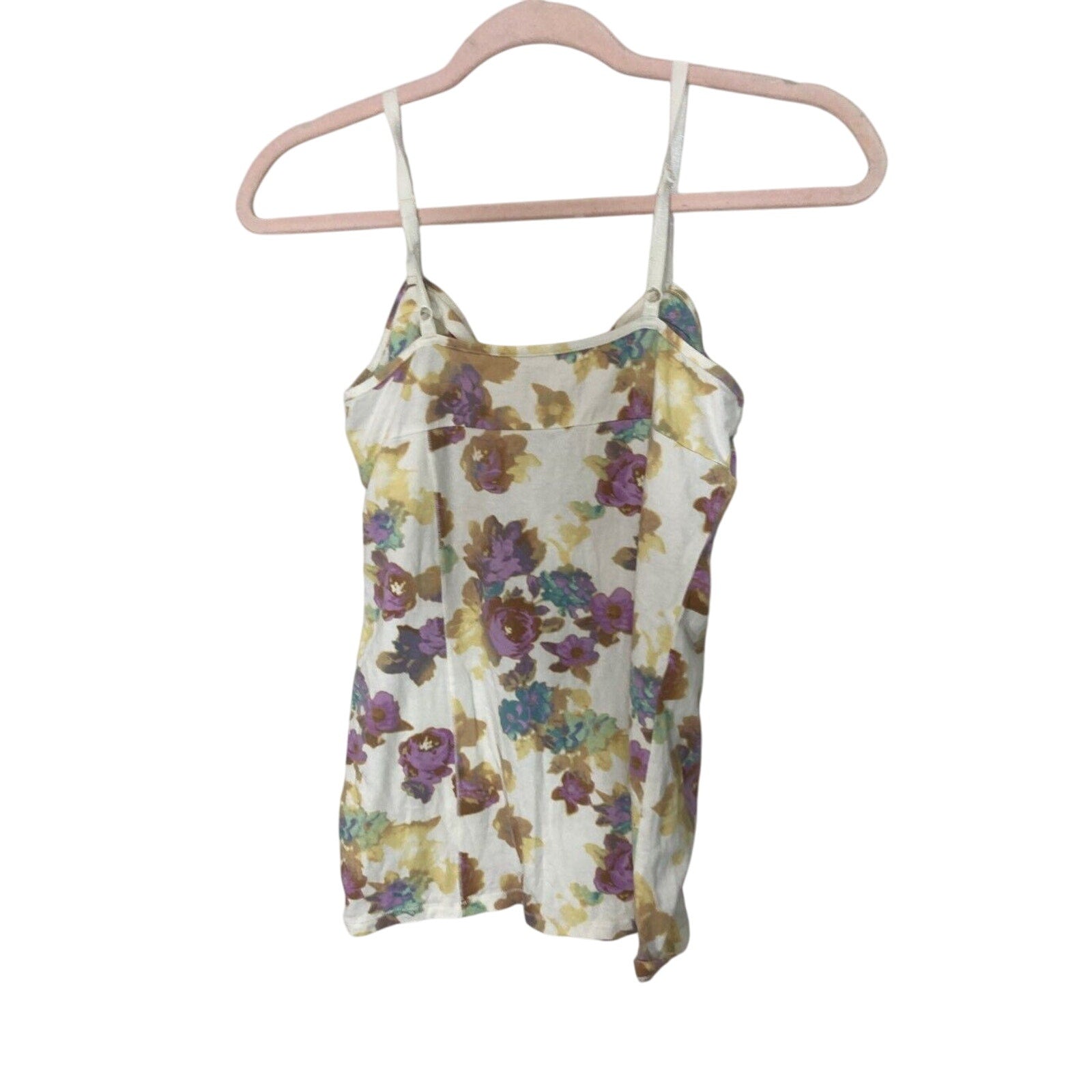 Decree Y2K Floral Tank Top Womens L Bloomcore Adjustable Straps 90s Bratz Style
