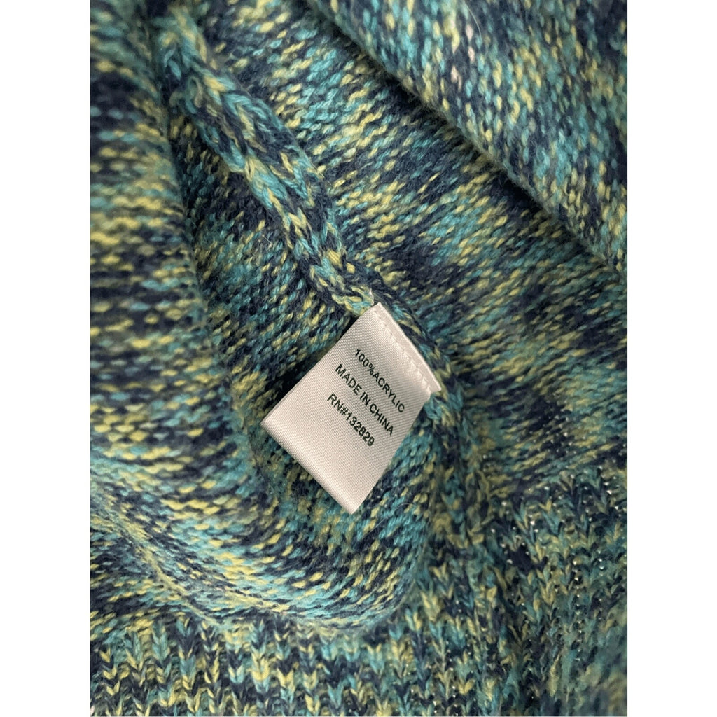 Revolve Superdown Deliah Acrylic Mixed Media Blue Green Cropped Hoodie