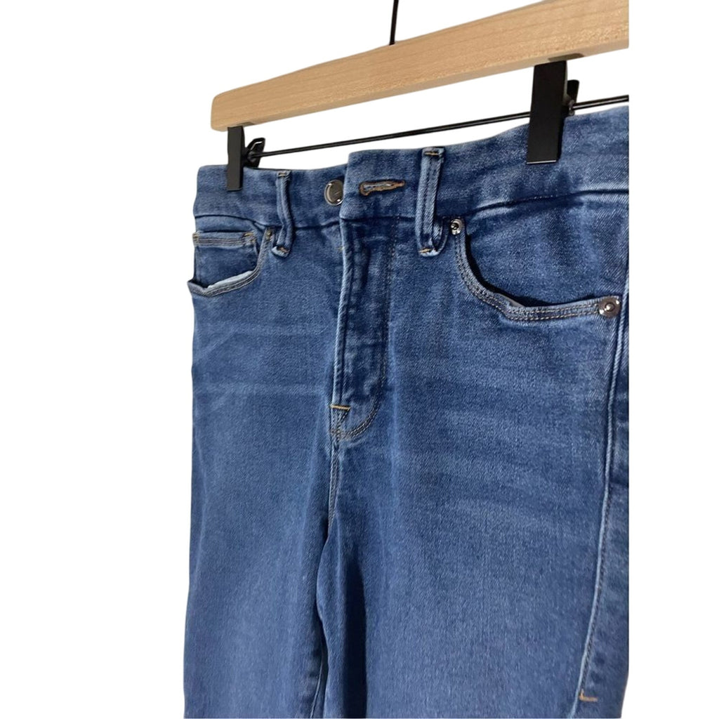 GOOD American  SKINNY GOOD WAIST CROPPED  Dark Wash JEANS SZ 6