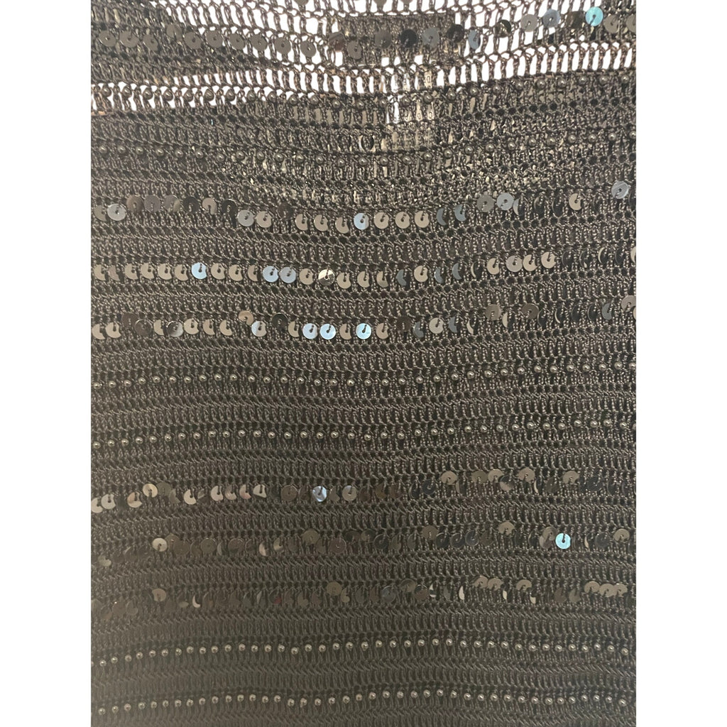 Vintage Crochet Lace Sequins Classy Elegant Glam Gatsby Blouse S.M. Collection S