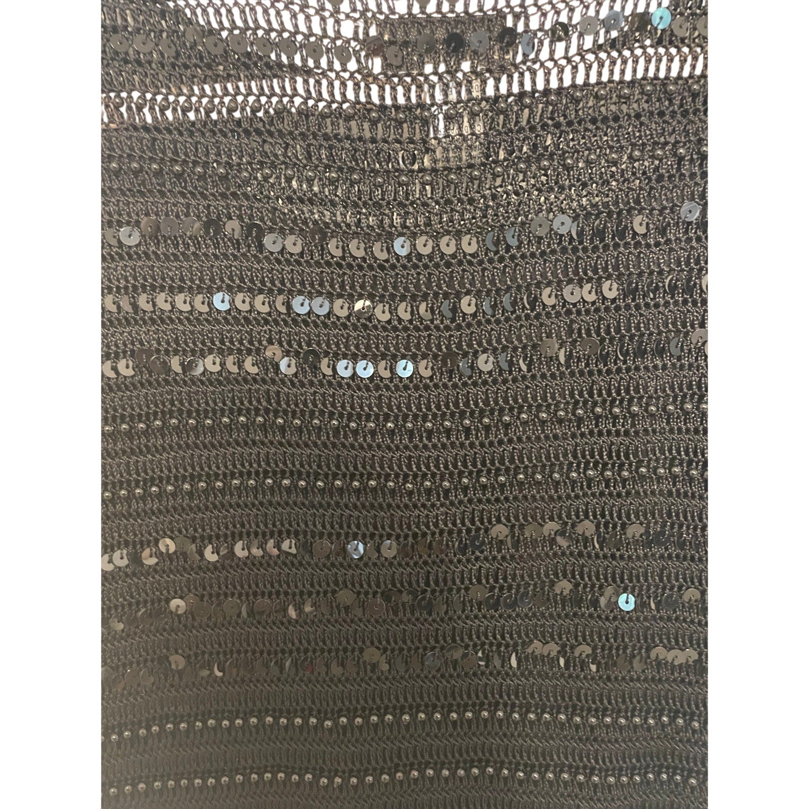 Vintage Crochet Lace Sequins Classy Elegant Glam Gatsby Blouse S.M. Collection S