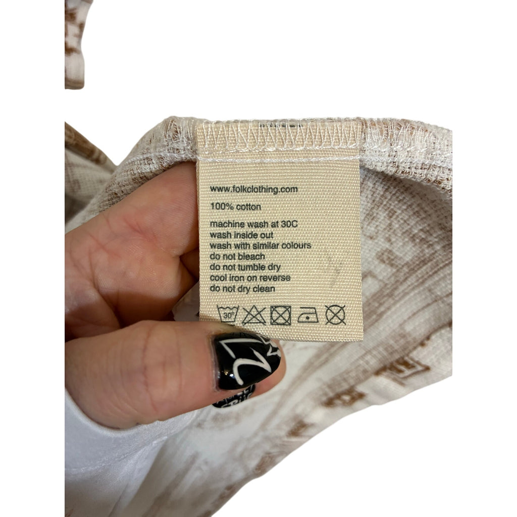 Folk Clothing Large Men's Plate SS Shirt Organic Cotton Preppy Minimalist
