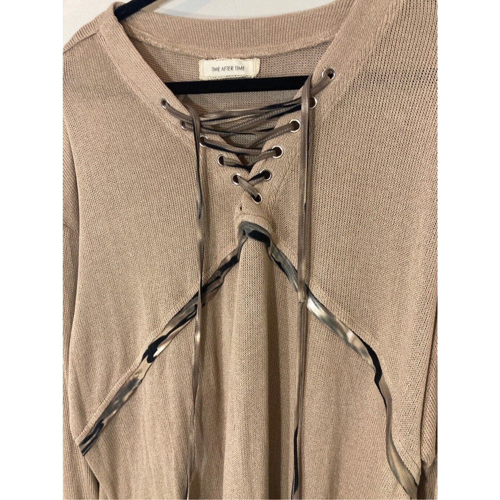 Time After Time Boho Women's Neutral Alternative Large Long Sleeve