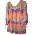 Calypso St. Barth Multicolour Printed Silk Cover Up Front Pearl Button Tunic
