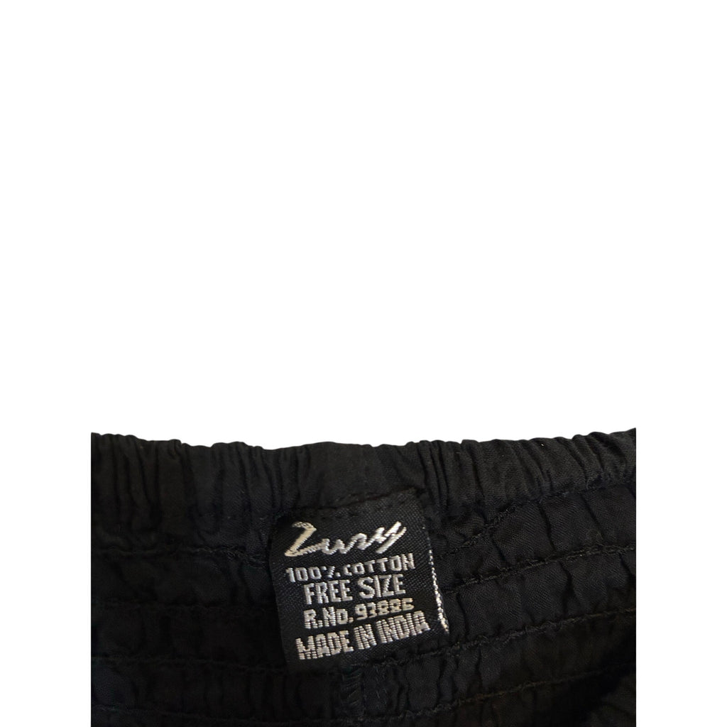 Zury Pirate Black Pants Free Size Costume Gauzy Retro Ruffle Halloween Cotton