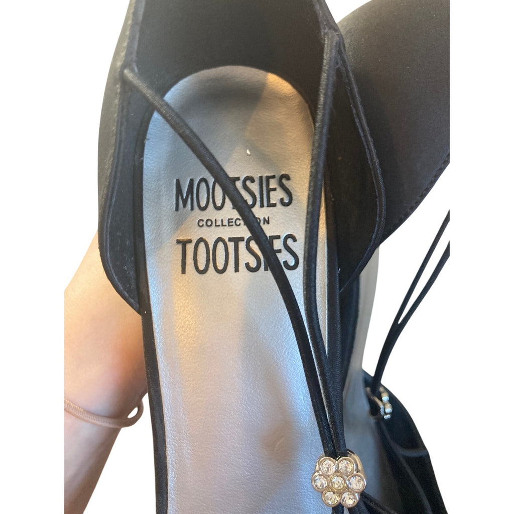 Vintage Leather Dainty Mootsies Tootsies Black Y2K Square Toe Heels