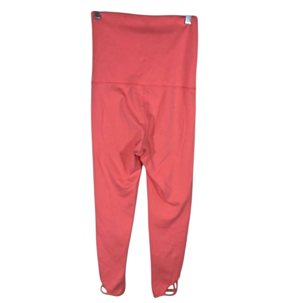 Free People Movement High Waisted Peach Pink Leggings Pilates Gym Pedal Pusher S