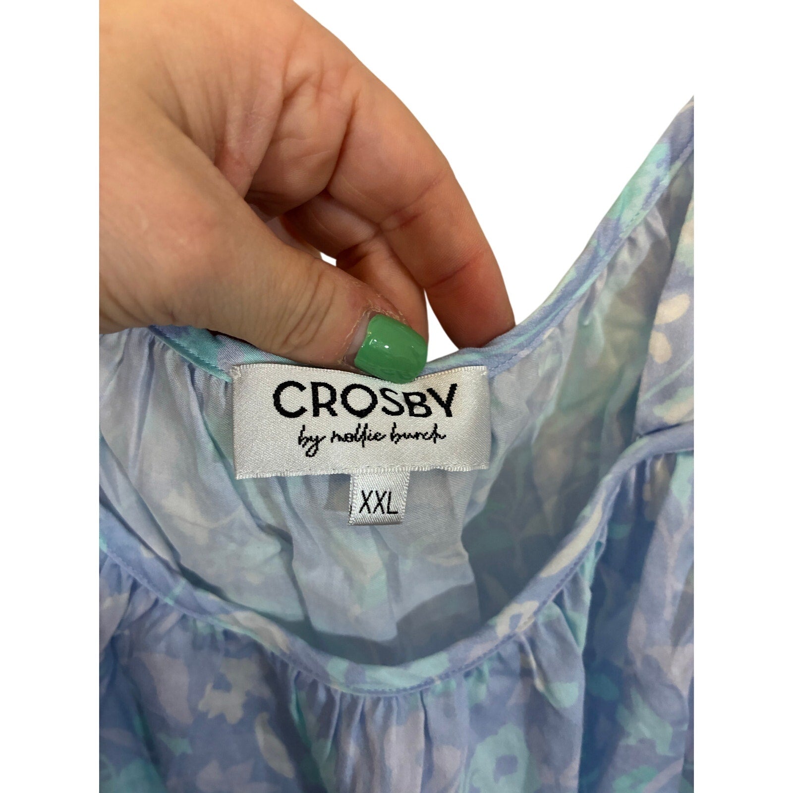 Crosby by Mollie Burch Floral Ruffle Strap Top & Shorts Set Cotton XL Cottagecore