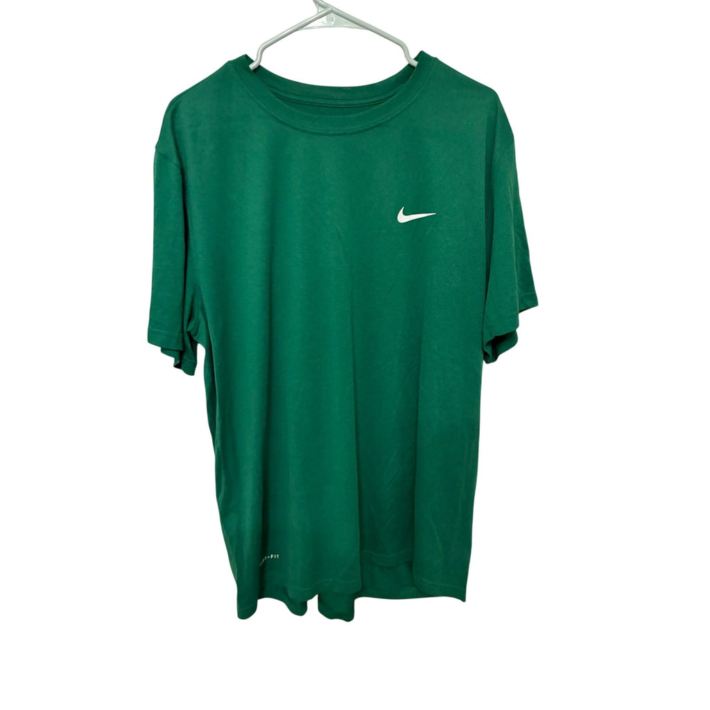 Nike Mens Green T Shirt XXL Athletic Crewneck Swoosh Short Sleeve Sportswear