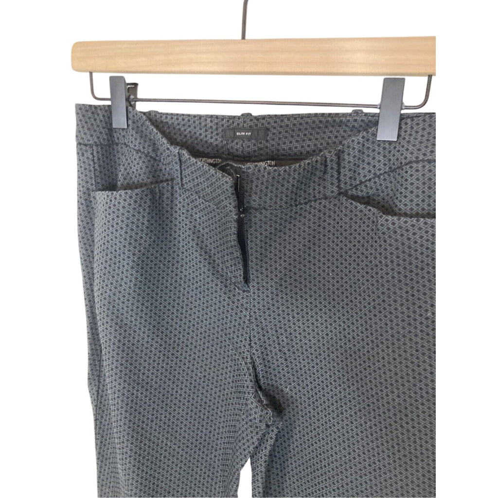 Worthington Gray Slim Fit  Modest Office Corporate Sz 4 Dress Slacks
