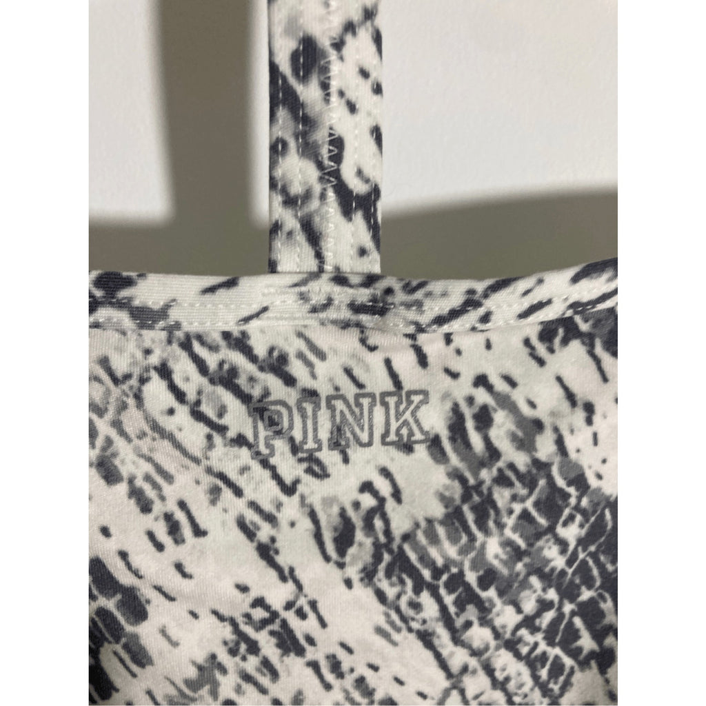 NWOT VS Pink Marble Snake Print Athleisure Workout Racerback Tank Top XL