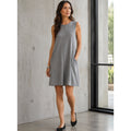Lafayette 148 Laflora Nouveau Wool Gray Shift Dress Gray S Minimalist Lagenlook