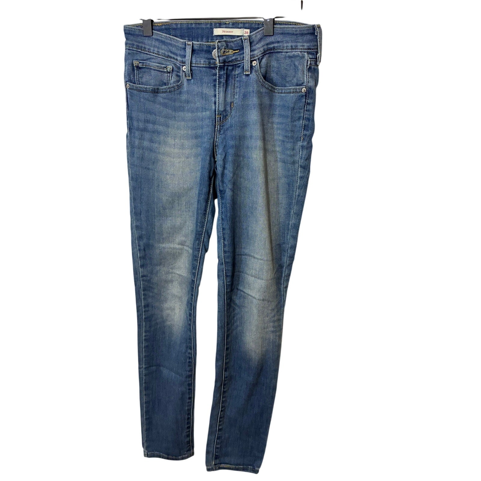Levi’s 711 Skinny Jeans Women’s 28 Medium Wash Stretch Denim Minimalist Preppy