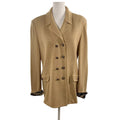 Vintage St. John Collection Santana Knit Blazer Jacket Beige Wool Sz 2 Classic