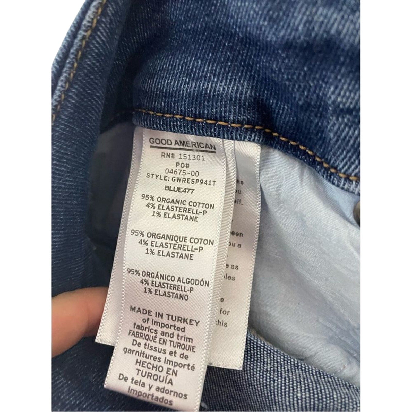 GOOD American  SKINNY GOOD WAIST CROPPED  Dark Wash JEANS SZ 6