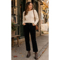 Woolrich Corduroy Pants 12 Black High-Rise Straight Leg Cotton Blend Casual