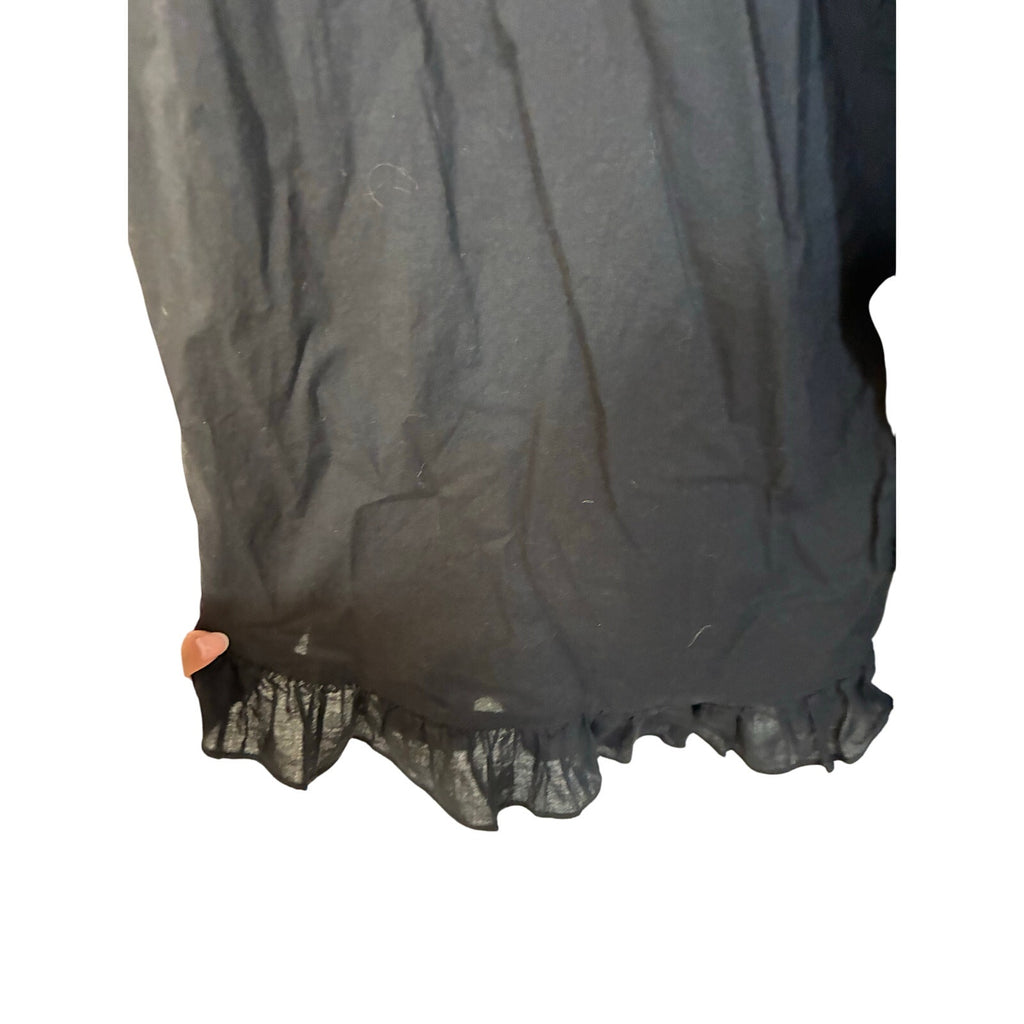 Zury Pirate Black Pants Free Size Costume Gauzy Retro Ruffle Halloween Cotton