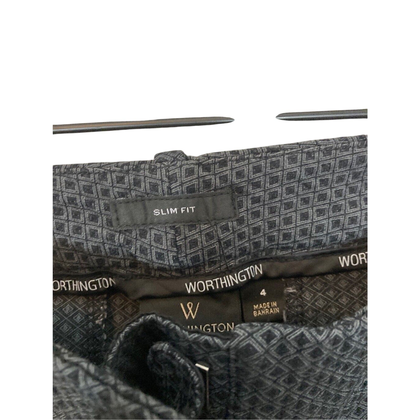 Worthington Gray Slim Fit  Modest Office Corporate Sz 4 Dress Slacks